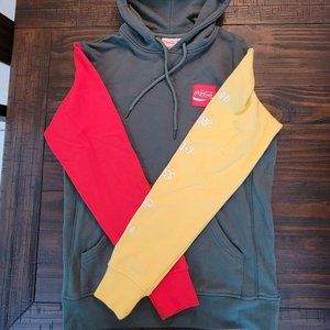 NWOT Coca-Cola x Staple Embroidered pullover colorblock hoodie